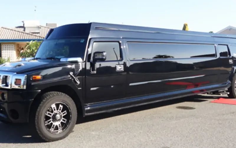 Black stretch SUV limousine